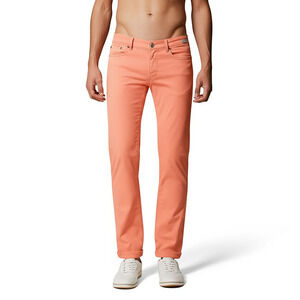 Re-Hash Chino Jeans Mens 34 Salmon Straight Distressed Italian Tailored